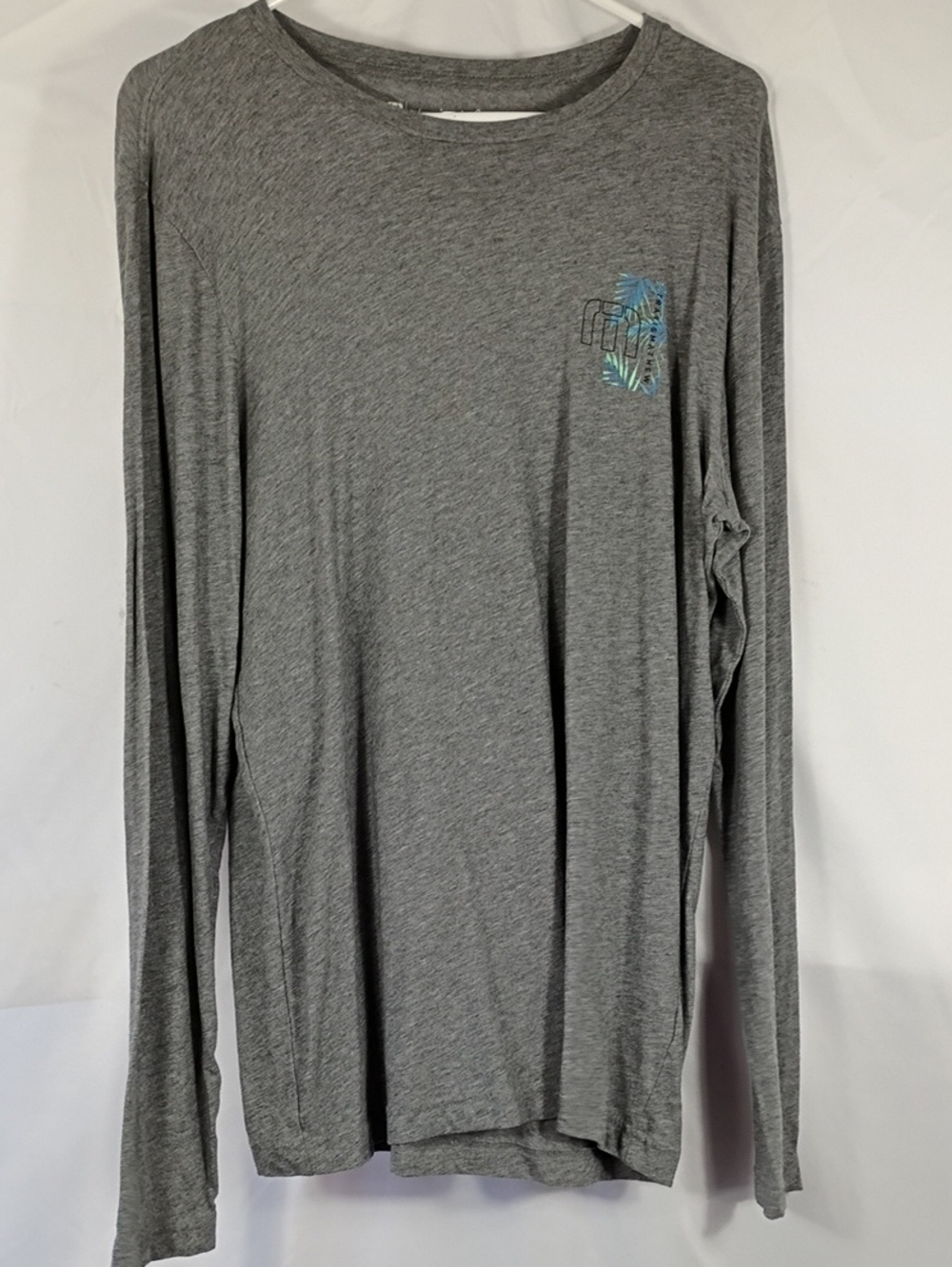 EUC Travis Matthew Gray Long Sleeve Graphic Tee Pima Cotton Size Medium